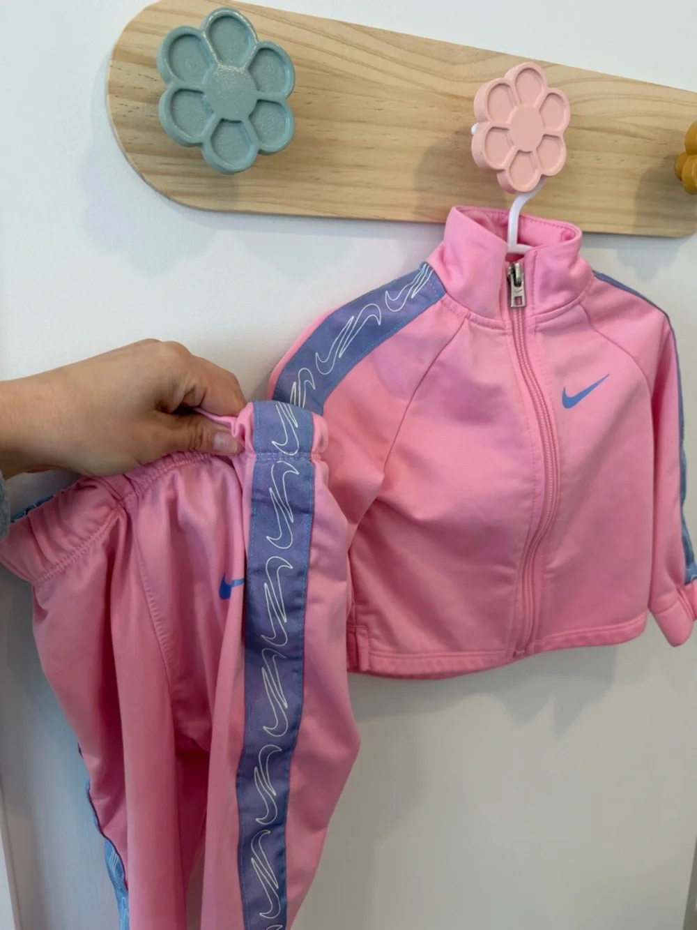 Nike Pink Toddler Zip Jacket and Elastic Waist Pants Set - Picture 4 of 4